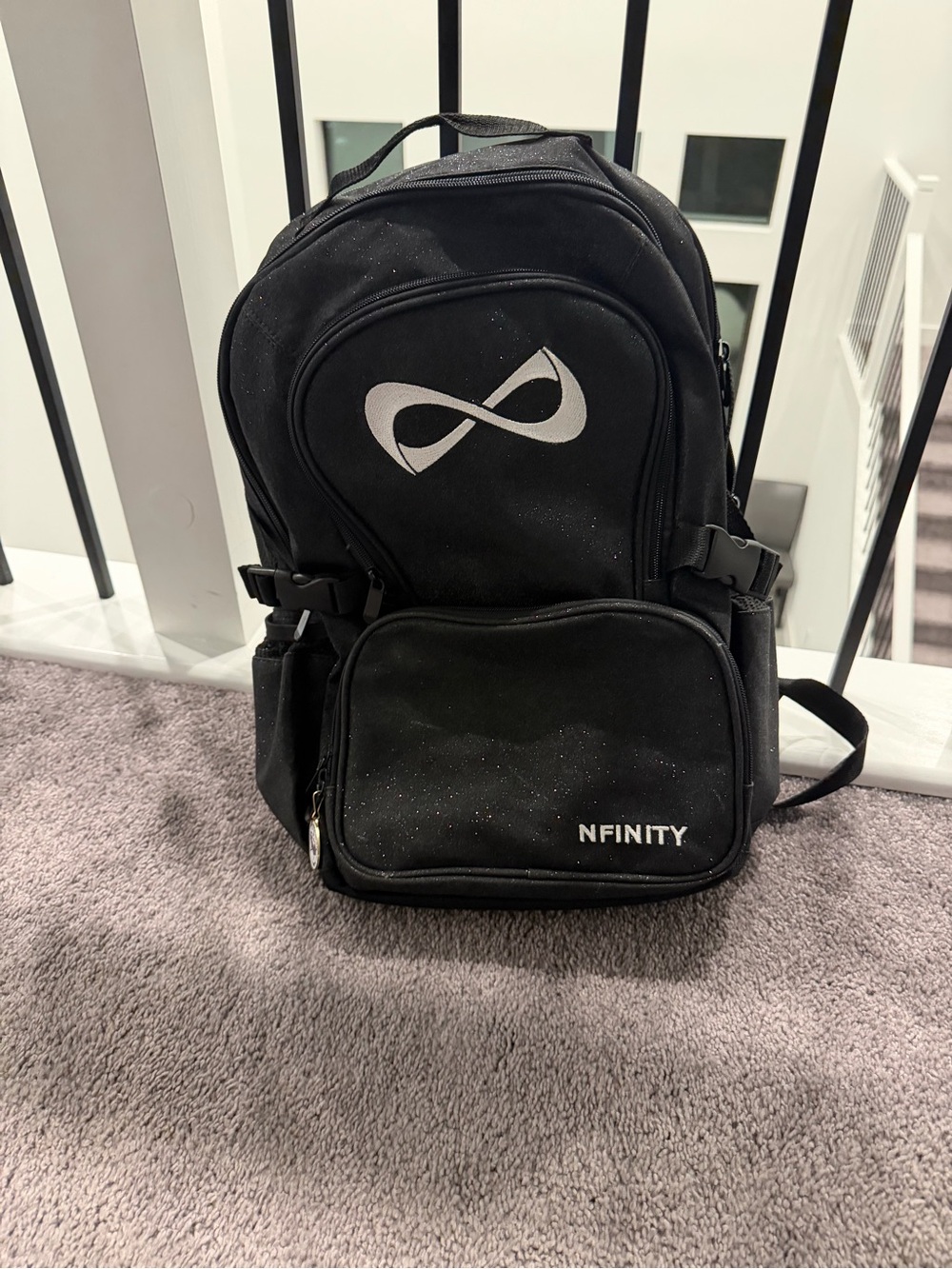 NFINITY Black Glitter Cheer Backpack